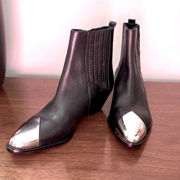 SCHUTZ Metallic Cap LUCCYEN Cowboy Boot S20514-00180-003 NEW - Picture 2 of 12